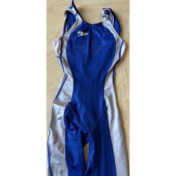 SPEEDO Fastskin Pro FS-PRO Women’s Female Long S? Blue Silver Zipper Back Racing - Picture 1 of 16